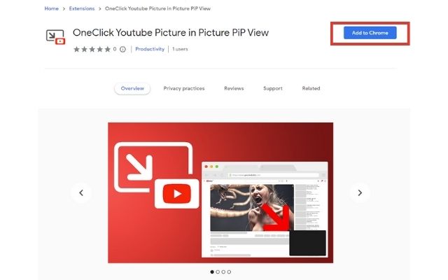 YouTube Picture-in-Picture Chrome Extension