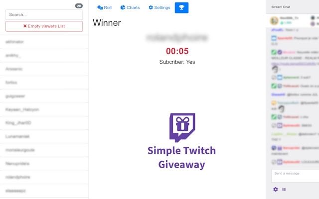 Simple Twitch Giveaways